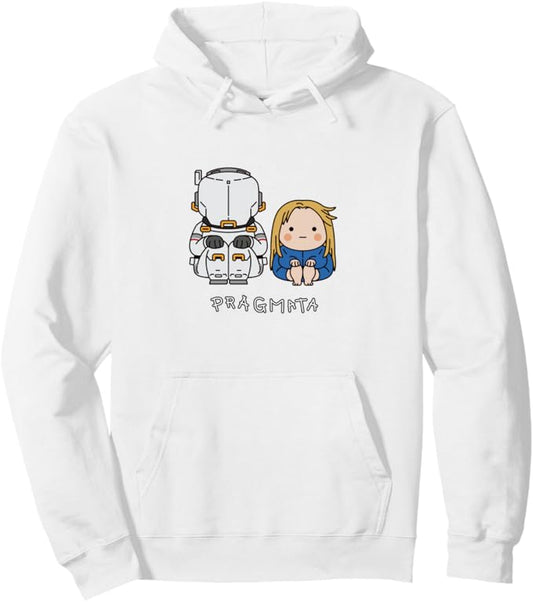 PRAGMATA White Hoodie - Hugh & Diana Sitting