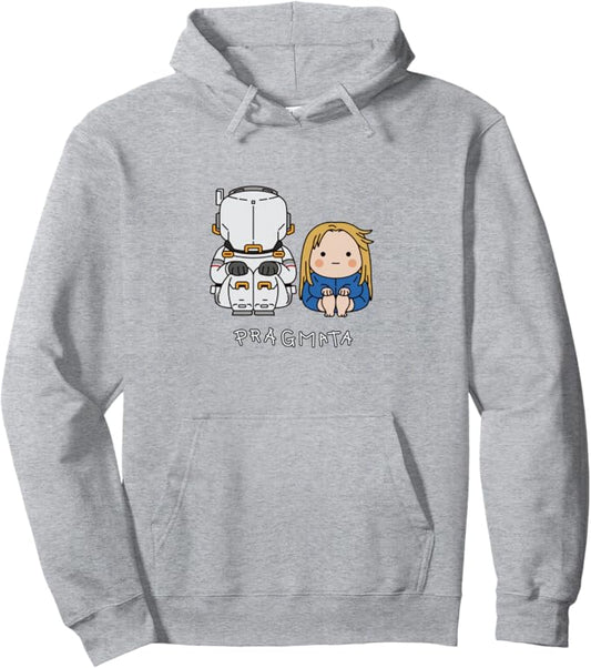 PRAGMATA Gray Hoodie - Hugh & Diana Sitting