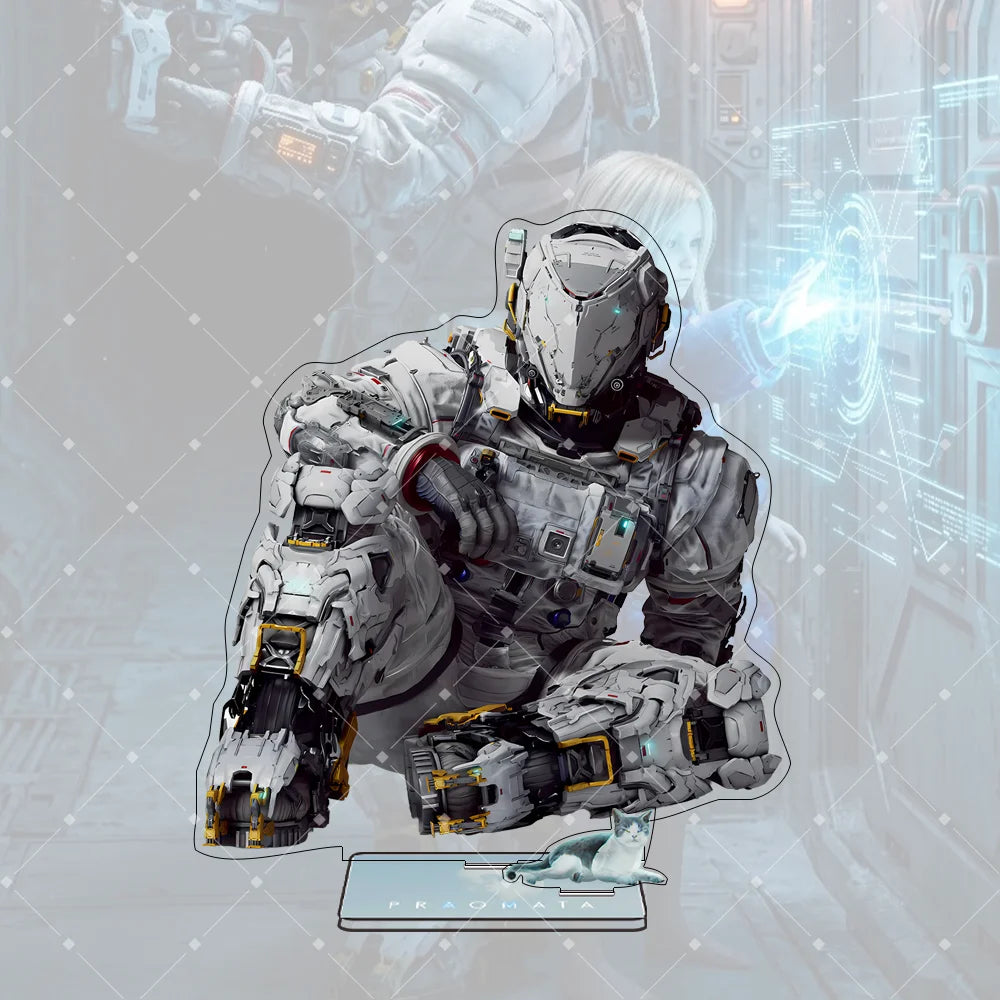 PRAGMATA Acrylic Stand Figure - Hugh Sitting - 15cm / 6.1in