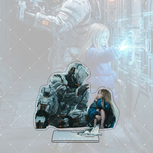 PRAGMATA Acrylic Stand Figure - Diana & Hugh Sitting - 15cm / 6.1in
