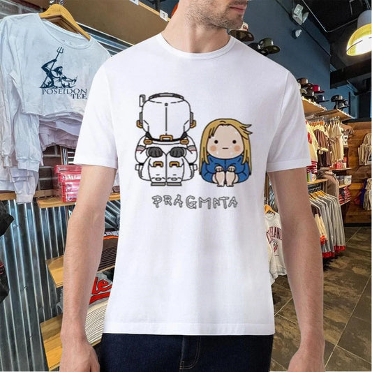 PRAGMATA White T-Shirt - Hugh & Diana Sitting